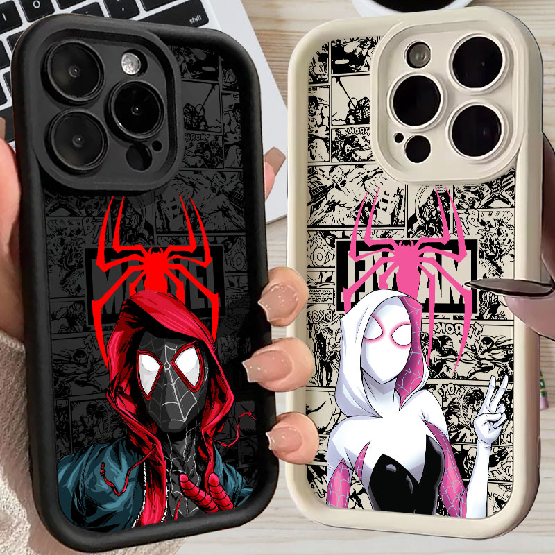Phone Cases Iphone 12 - Casing Spiderman Miles Morales Gwen Marvel