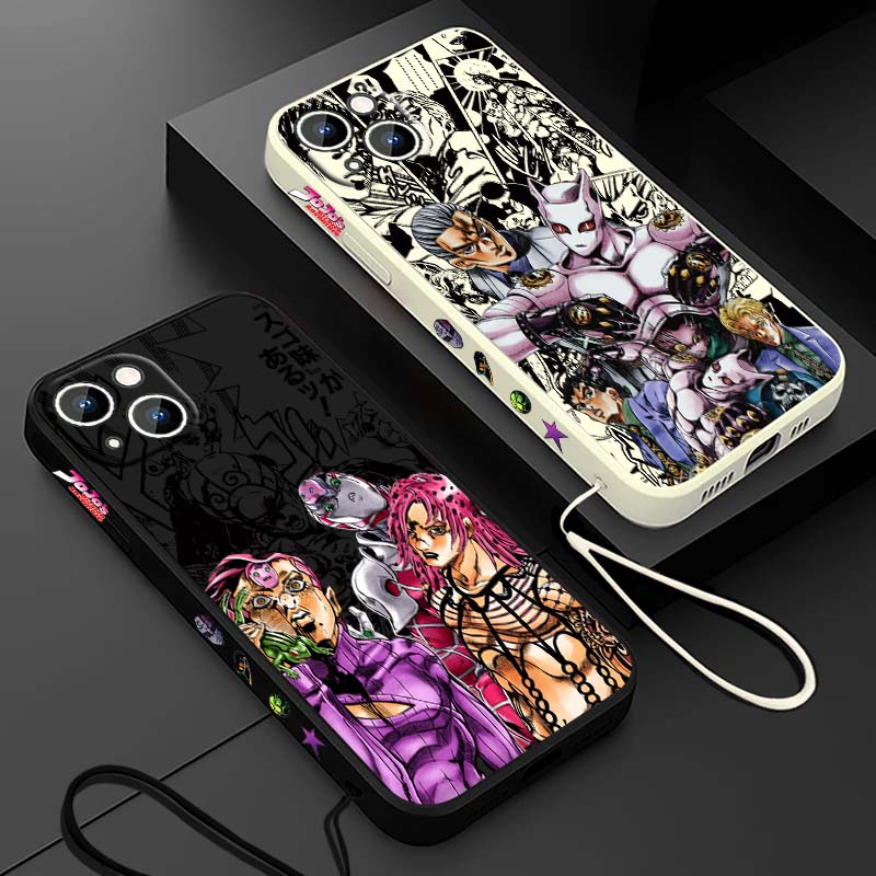 Phone Cases Iphone 12 - Casing HP Cairan Tali Kiri Anime