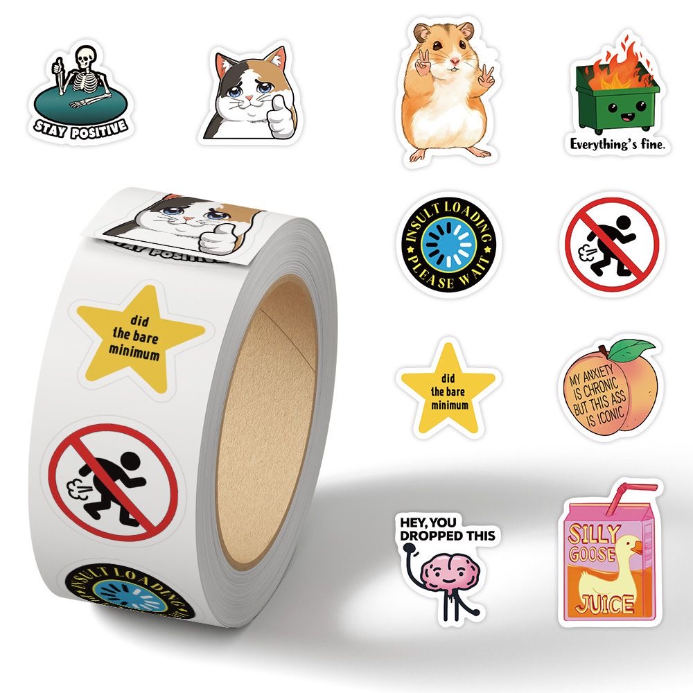 Phone Cases Kids - 500pcs Stiker Meme Emosi Lucu untuk