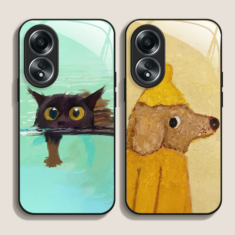 Phone Cases Realme - Casing Ponsel Kaca Temper Berdesain Lukisan