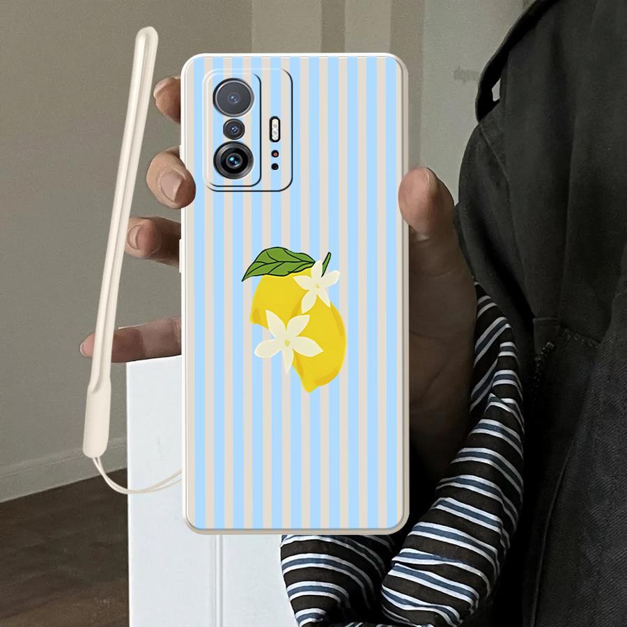 Phone Cases Cool - Casing Pola Garis Lemon Keren untuk