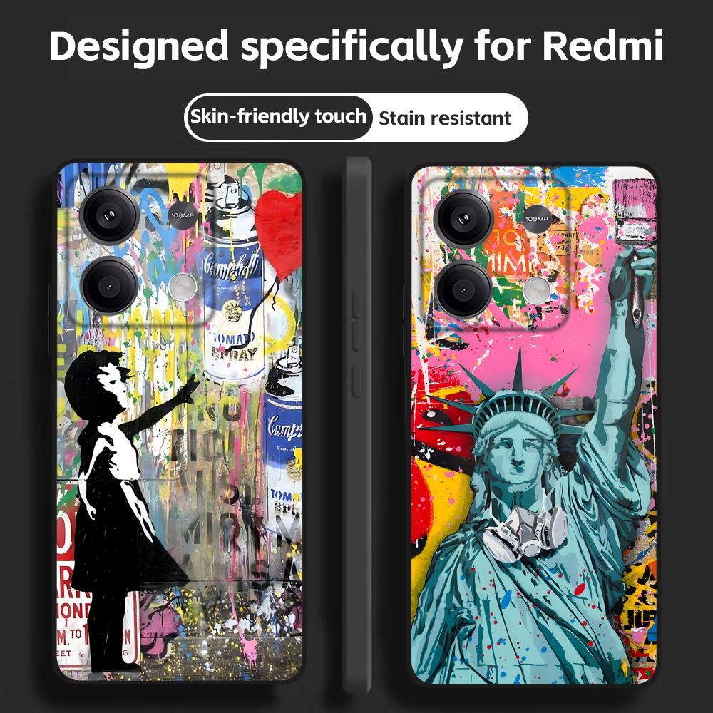 Phone Cases Drawing - Casing Ponsel Seni Grafiti Banksy untuk