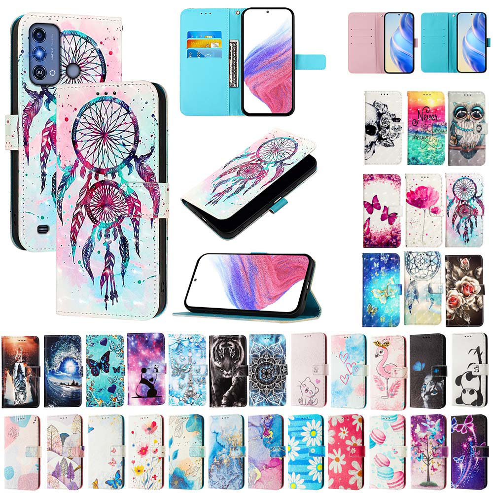Phone Cases Kids - Penutup Kulit Flip untuk TCL 60R