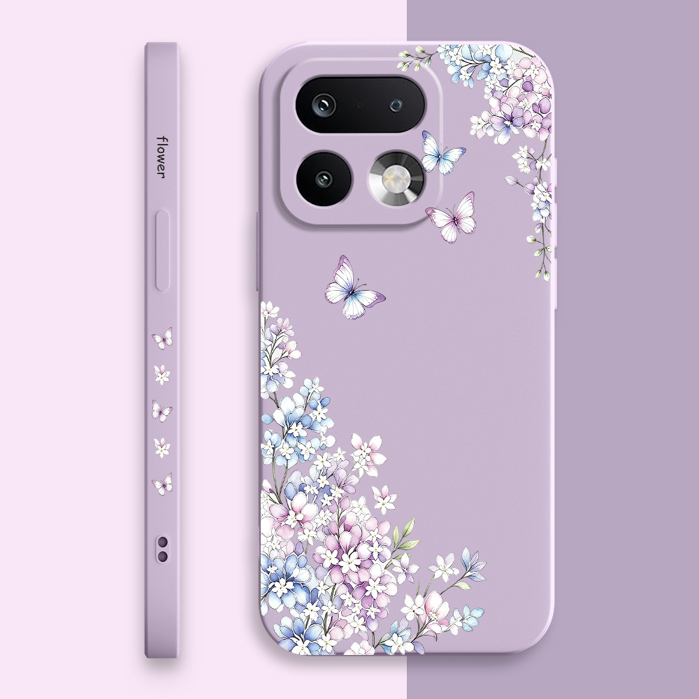 Phone Cases Realme - Casing Ponsel Blooming Violet Untuk Oppo