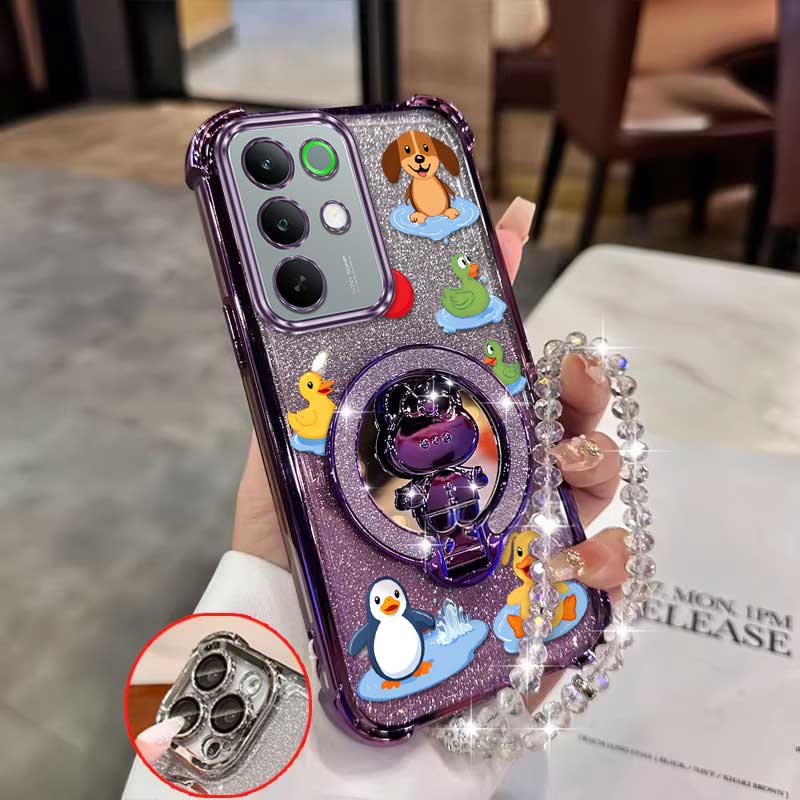 Phone Cases India - 3pcs (Casing Ponsel Penguin Lucu+Tali Gantung+Penyangga)