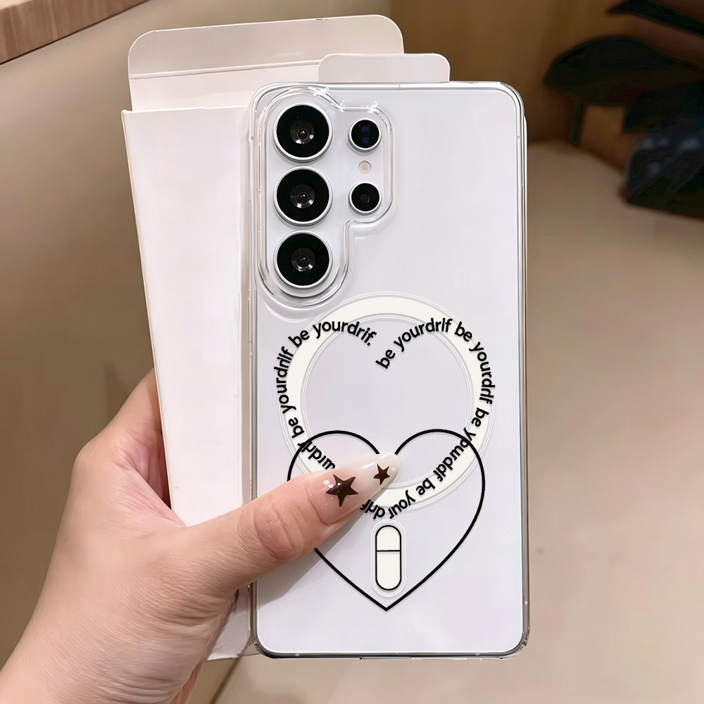 Clear Magsafe Case - Casing Ponsel Magsafe Love Heart untuk