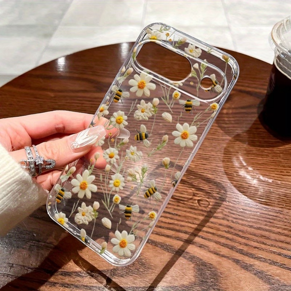 Phone Cases Google Pixel 10 - Casing Ponsel Bening Lembut Pola Bunga
