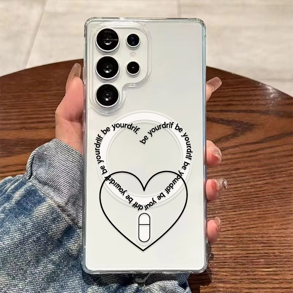 Casing Ponsel Magsafe Love Hea - Clear Magsafe Case ulasan dan harga