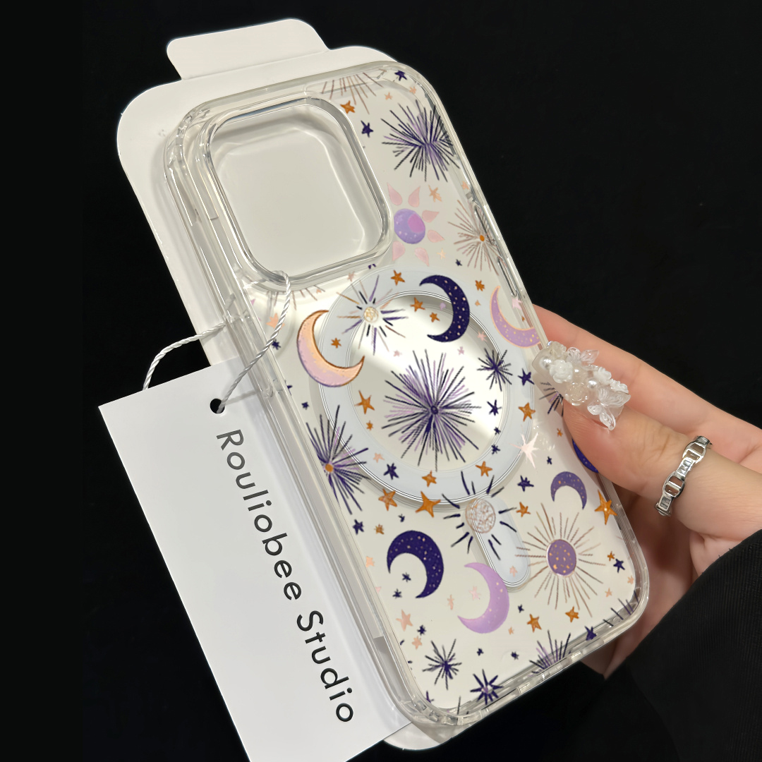 Casing Ponsel Romantis Matahar - Clear Magsafe Case ulasan dan harga