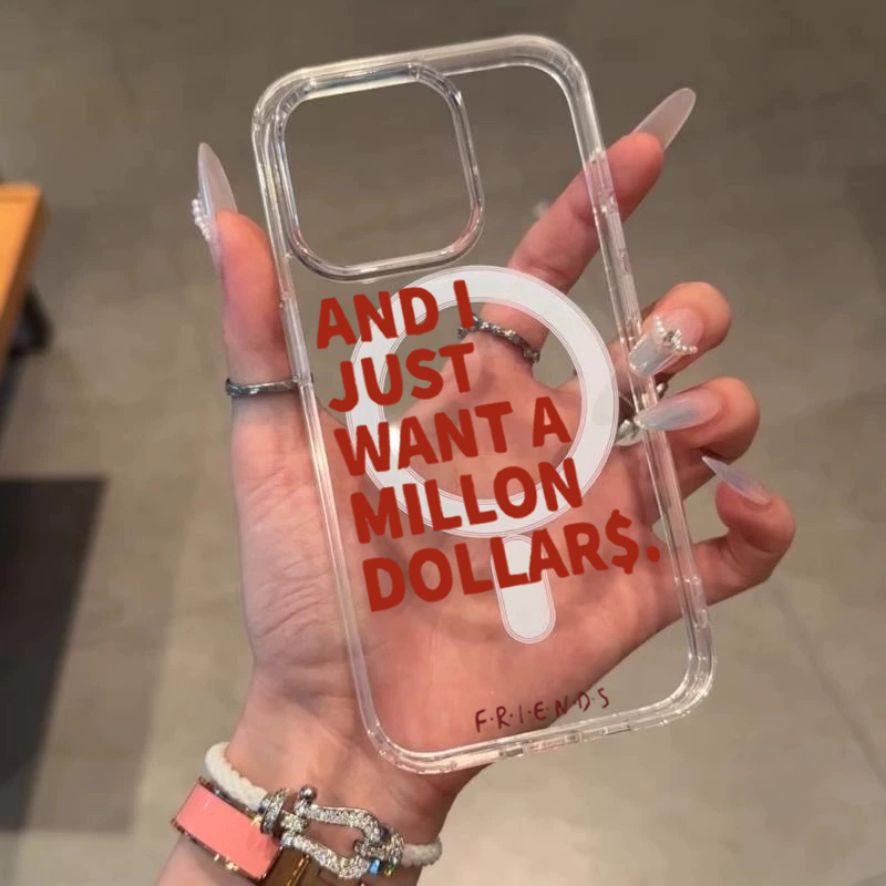 Casing Kutipan Abstrak Fashion - Clear Magsafe Case ulasan dan harga