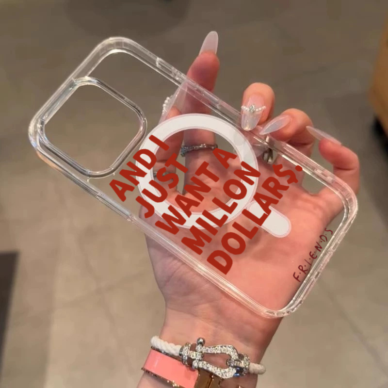 Casing Kutipan Abstrak Fashion - Clear Magsafe Case ulasan dan harga