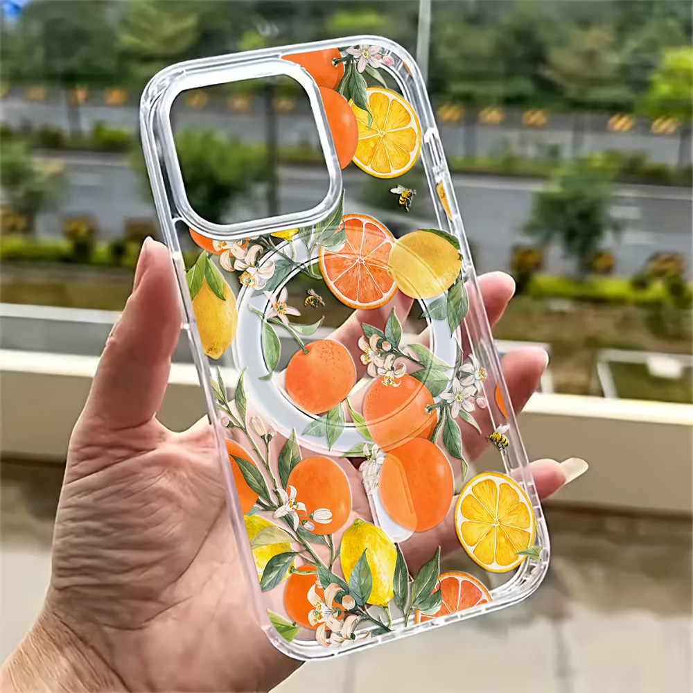 Casing Ponsel Lemon Musim Pana - Clear Magsafe Case ulasan dan harga